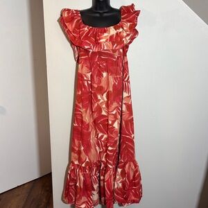 Zara Red Floral Womens Dress XL